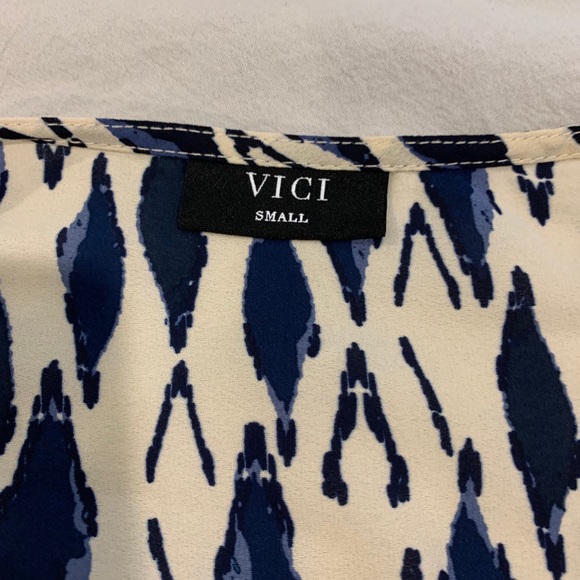 Vici blue and white twist dress - Picture 3 of 6